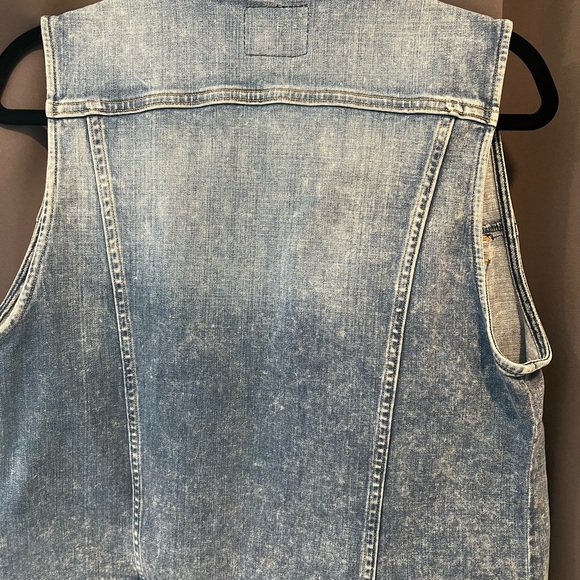 True Religion Women’s denim vest size Large Hippie Western Bohemian - Picture 2 of 6